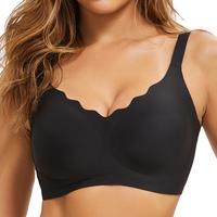 VRCOMFY Women Seamless Bras No Underwire Scalloped Push Up Bras Soft Wireless Comfort Bralettes Full Coverage Everyday Bra Wo...
