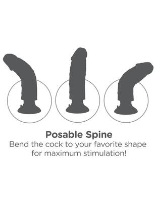 King Cock 8 Vibrating Cock - Tan