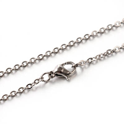 Tarnish Resistant 304 Stainless Steel Cable Chain Necklace