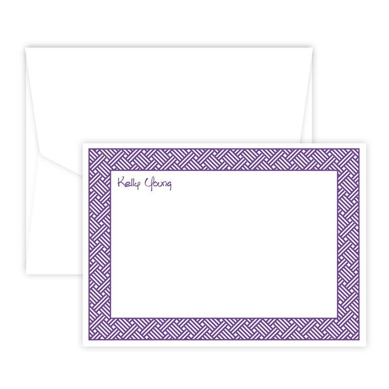 Basketweave Card - Digital Print - Fairfax Stationery