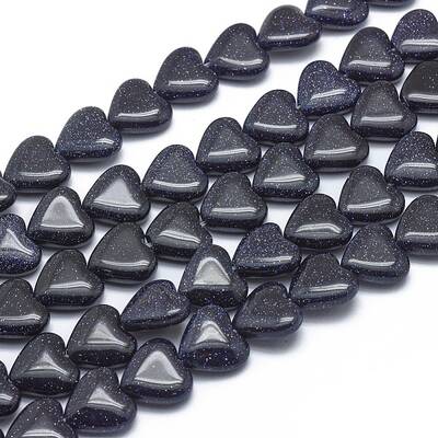 Synthetic Blue Goldstone Beads Strands