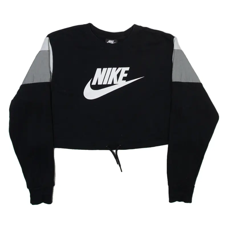 NIKE Cropped Womens Sweatshirt Black M