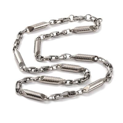 201 Stainless Steel Column Links Necklace