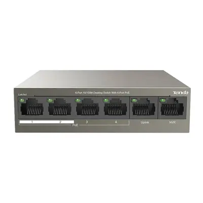 Tenda TEF1106P-4-63W | 6-Port 10/100M Desktop Switch with 4-Port PoE