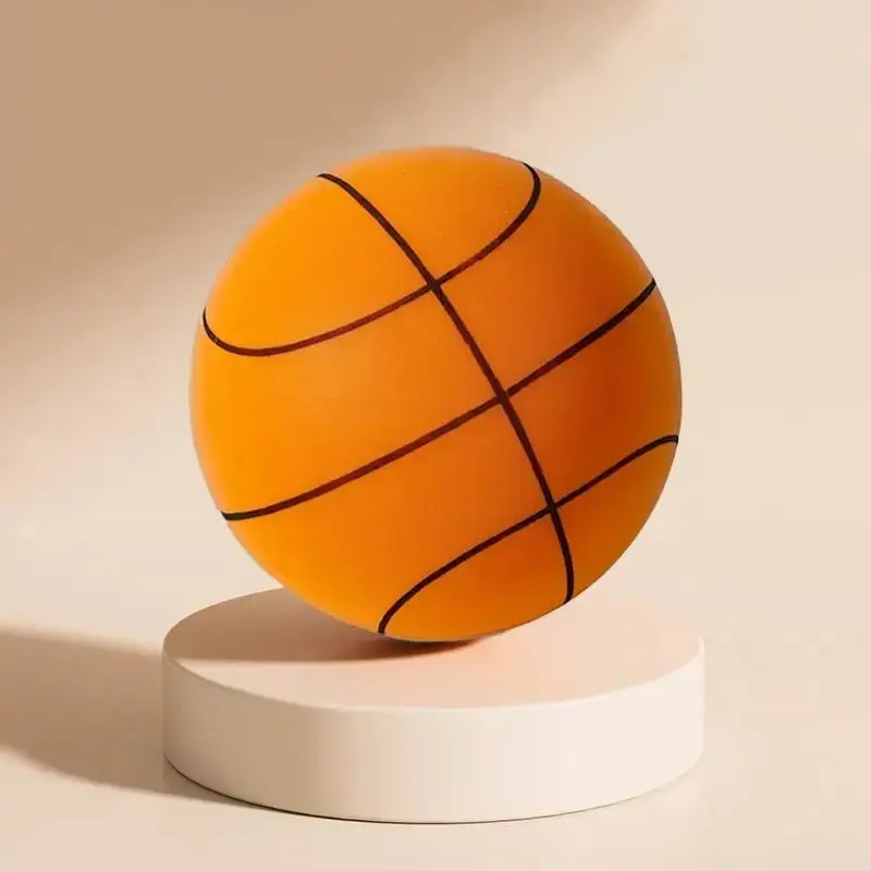 Silent Basketball with Net Bag, Indoor Training Elastic Basketball for Adults and Beginners, Silent Ball, Hoops, Ballislife, ...