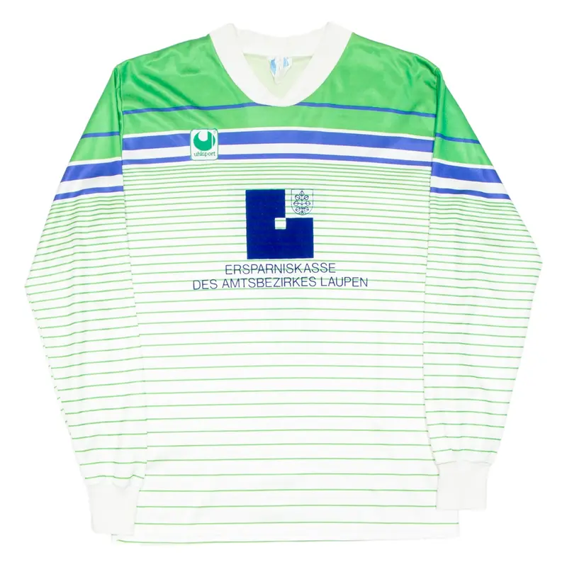 Mens Football Shirt Jersey Green Long Sleeve L