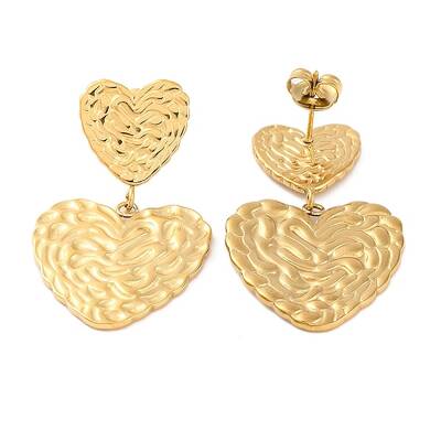 Ion Plating(IP) 304 Stainless Steel Stud Dangle Earrings