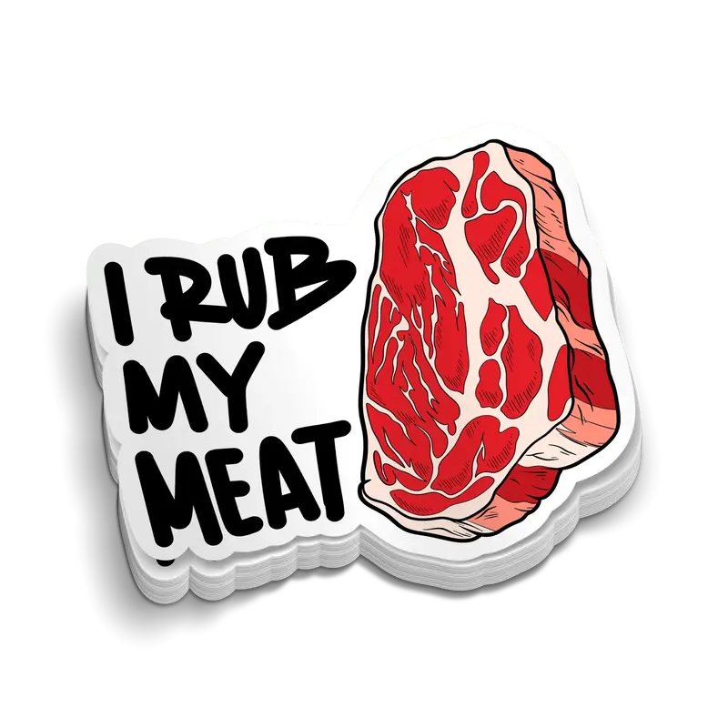 Rub Meat - Hard Hat Decal