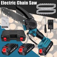 Mini Chainsaw 6-Inch, Powerful Cordless Rechargeable Handheld Small Electric Saw Powered by 2Pcs 21V 2000mAh Batteries for Wo...