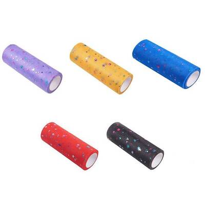 Star Sequin Deco Mesh Ribbons