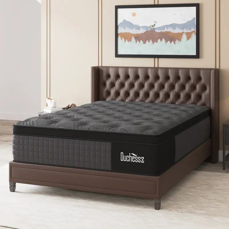 Duchessz 101214 Twin Full Queen King Size Mattress in a Box Hybrid Spring Memory Foam, Medium Firm Ergonomic Mattress