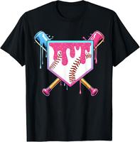 100% Cotton Baseball Drip For Boys Ice Cream Drip Youth Boys Baseball T-Shirt