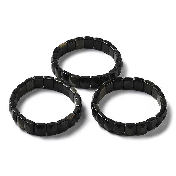 Natural Obsidian Stretch Bracelets