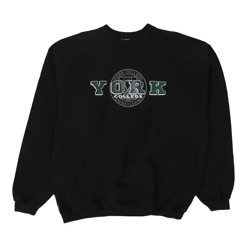 Made in U.S.A.Pennsylvania York College The Cotton Exchange College Sweatshirt - XL Black Cotton Blend