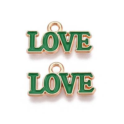 Valentine's Day Theme Alloy Enamel Pendants