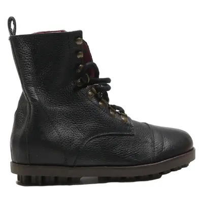 JACK WOLFSKIN Lace-Up Boots Black Leather Womens UK 6