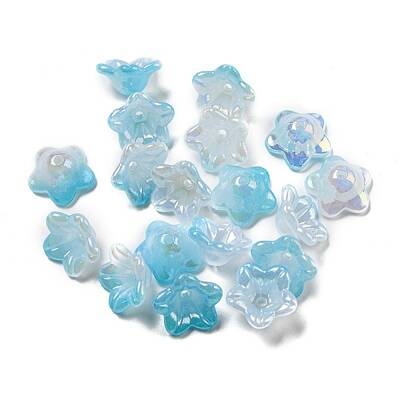 Iridescent Acrylic Bead Caps