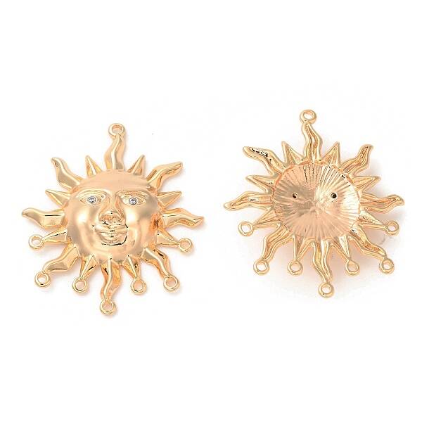 Brass with Cubic Zirconia Chandelier Component Links