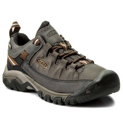 Keen Targhee III WP Leather Textile Men's Lace Up Shoes - Black Olive Golden Brown - Size:US 10.5 Men