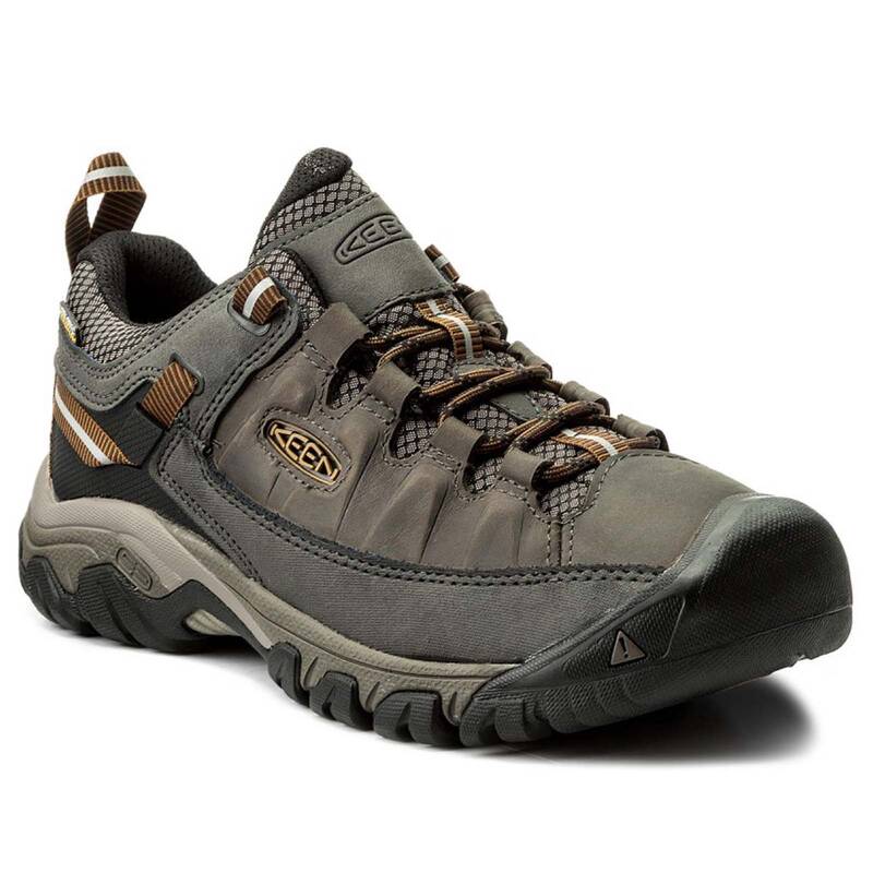 Keen Targhee III WP Leather Textile Men's Lace Up Shoes - Black Olive Golden Brown - Size:US 10.5 Men
