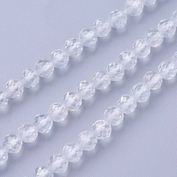 Natural White Topaz Beads Strands