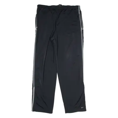 NIKE Mens Track Pants Black Straight L W40 L33