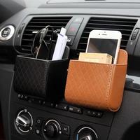 Multifunctional Automotive Storage Organizer, Faux Leather Car Phone Holder, Hanging Bag Storage Box, Car Interior Accessor...