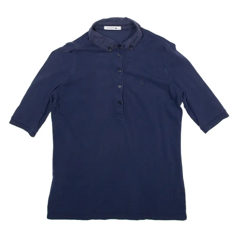 LACOSTE Womens Polo Shirt Blue S