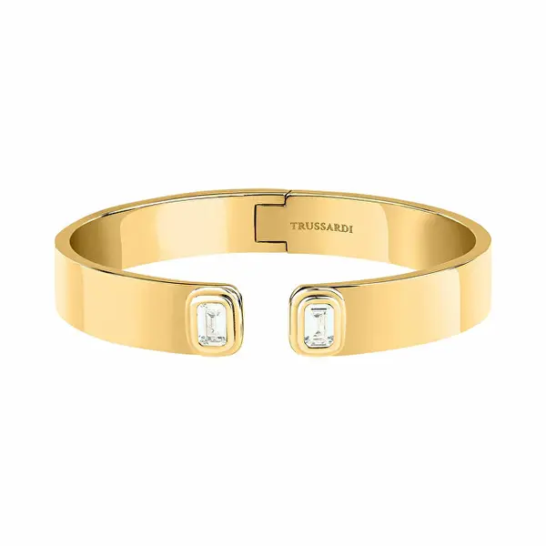 Trussardi Bracciale Di Lusso Aperto Placcato Oro T-Design Tjayv01