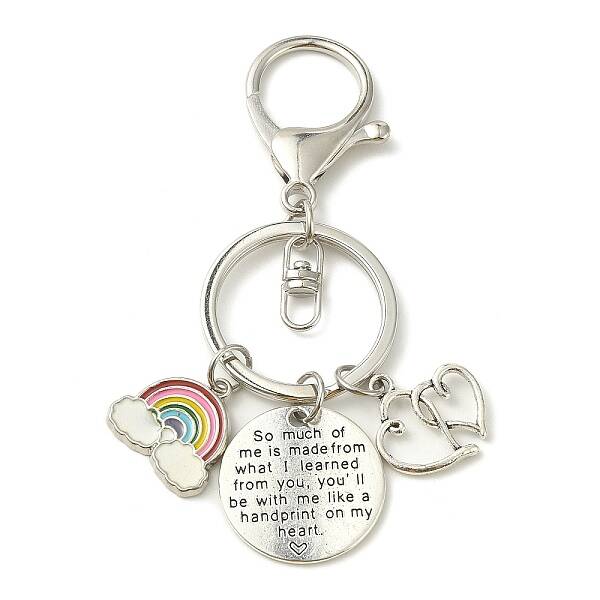 Teachers' Day Rainbow Alloy Enamel Keychains
