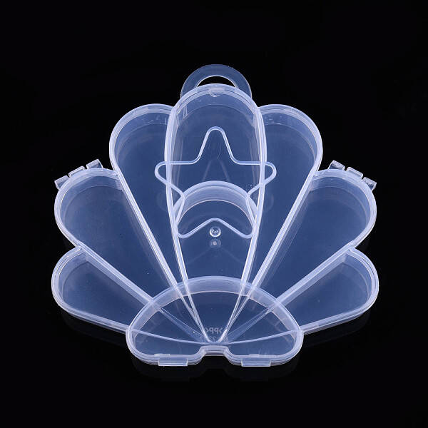 Shell Shaped Polypropylene(PP) Bead Storage Containers