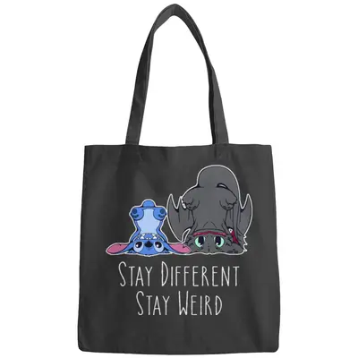 Stay Different Stay Weird Night Fury Toothless And Stitch  Ess Bags