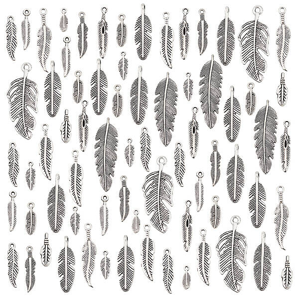 84pcs 14 style Tibetan Style Alloy Pendants