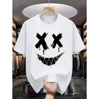 Men'S Casual Printed T-Shirt - Round Neck, Loose Fit, Suitable for Spring And Summer