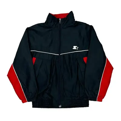 Age 7 Starter Windbreaker - Small Black Nylon