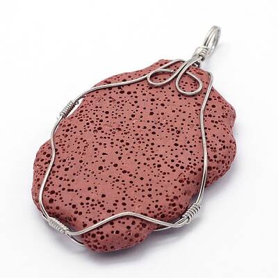 Nuggets Synthetic Lava Rock Big Pendants