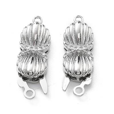 Brass Micro Pave Clear Cubic Zirconia Box Clasps