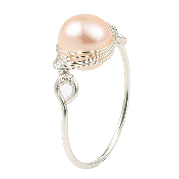 Natural Pearl Braided Bead Finger Ring