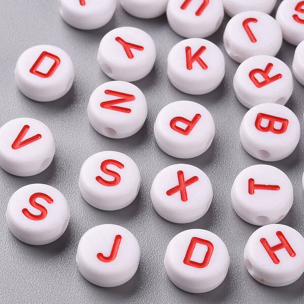 Opaque White Acrylic Beads