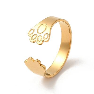 304 Stainless Steel Open Cuff Rings for Women