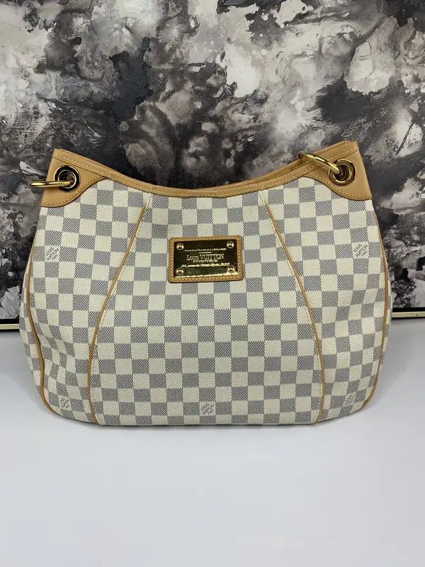 Pre-owned Louis Vuitton canvas tote bags Galleria PM Azur