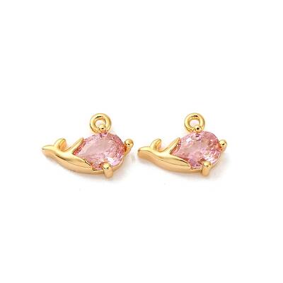Brass Micro Pave Cubic Zirconia Pendants