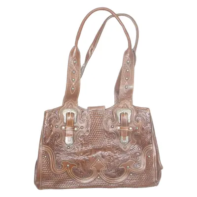 AMERICAN WEST Womens Shoulder Bag Brown Leather