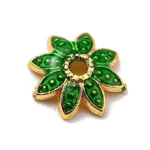 Multi-Petal Alloy Enamel Bead Caps