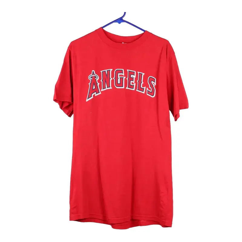 Los Angeles Angels Majestic MLB T-Shirt - Medium Red Cotton