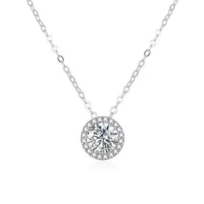 Beneto Luxury Silver Necklace with Zirconia AGS868/47