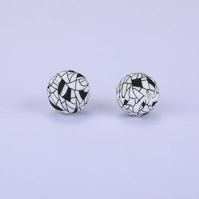 Printed Round Silicone Focal Beads
