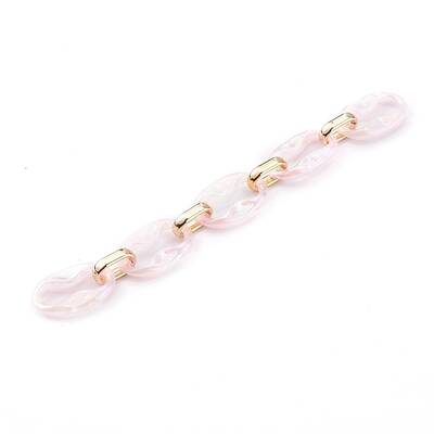 Transparent Acrylic & CCB Plastic Linking Cable Chains