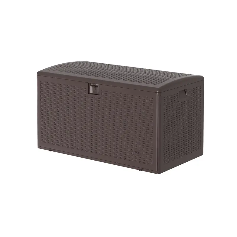 Garvee 99 Gallon Waterproof Large Resin Deck Box Indoor Outdoor, Lockable Storage Container for Patio Furniture Tools, Waterp...