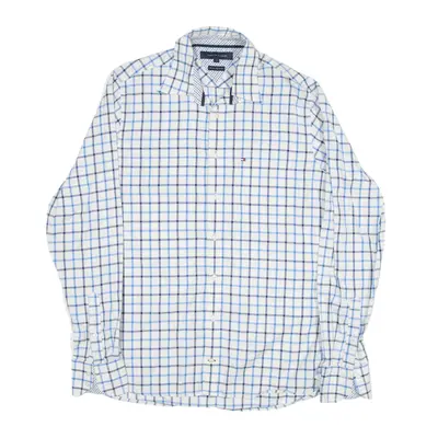 TOMMY HILFIGER Shirt Blue Check Long Sleeve Mens S